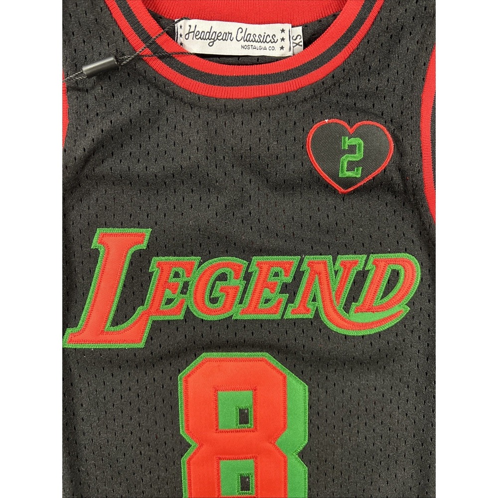 Headgear Classic Kobe Bryant #8 "the Legend" Mamba Grinch Basketball Jersey Y XS - Picture 2 of 6